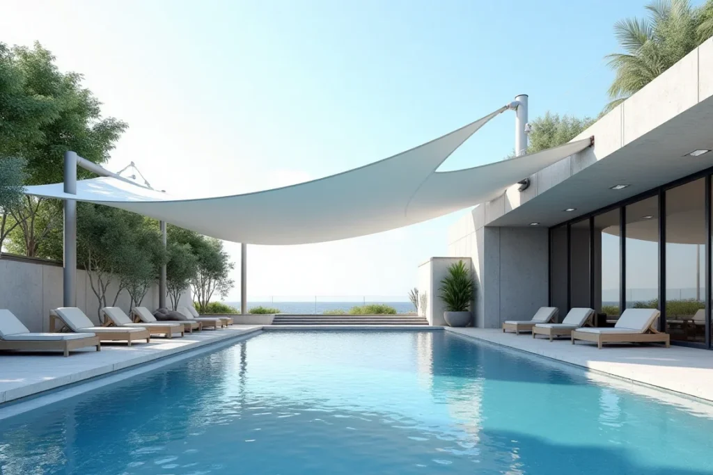 مظلات شد إنشائي قماش بوثلين