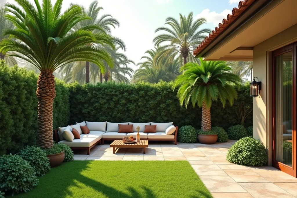 نخل زينة منازل