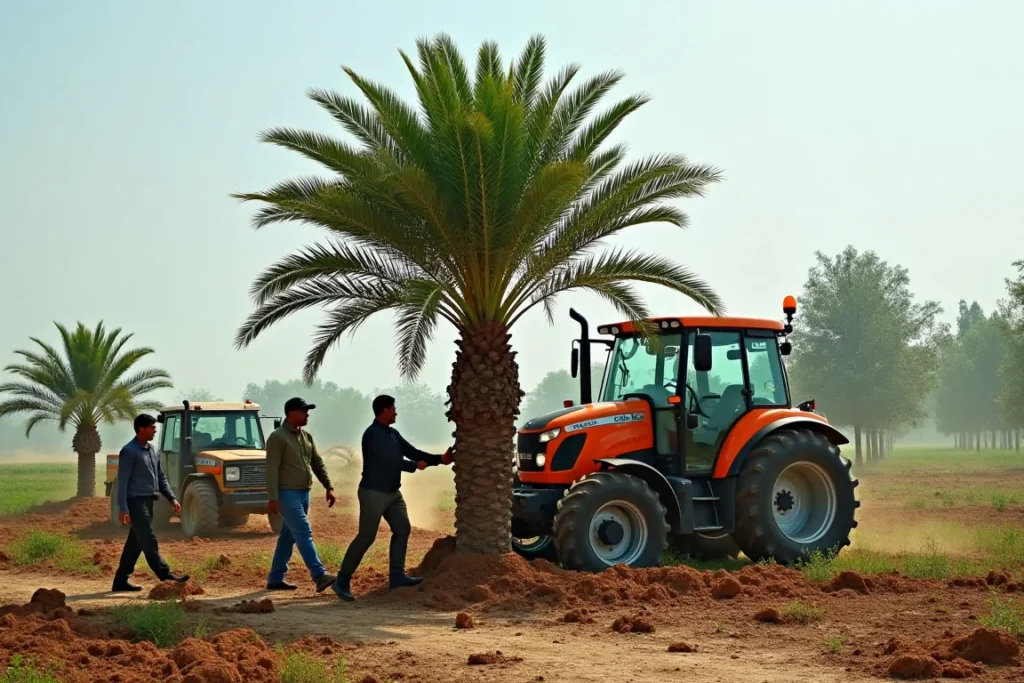 قلع وتركيز النخيل