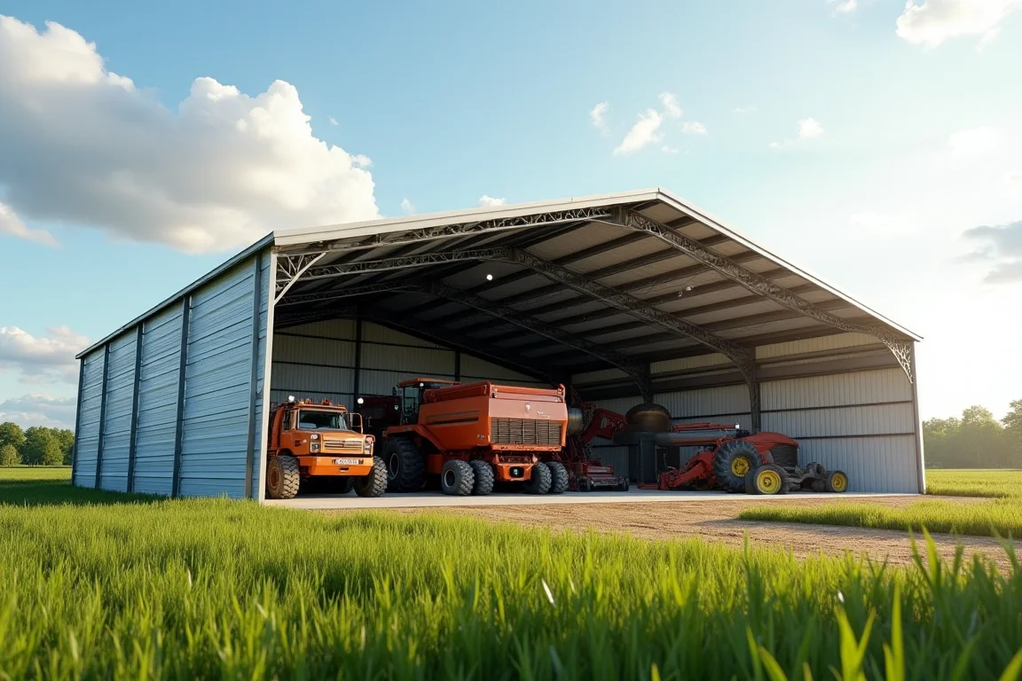 إنشاء هناجر حديد للمزارع